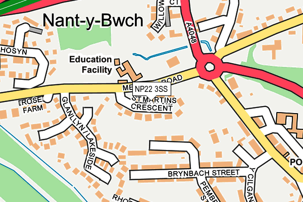 NP22 3SS map - OS OpenMap – Local (Ordnance Survey)