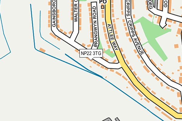 NP22 3TG map - OS OpenMap – Local (Ordnance Survey)
