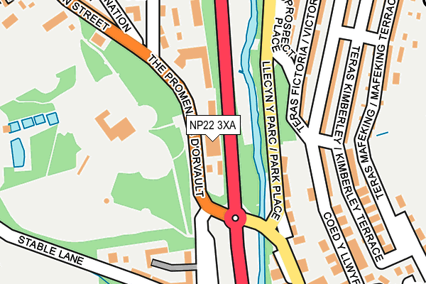NP22 3XA map - OS OpenMap – Local (Ordnance Survey)