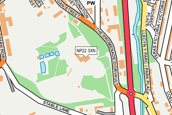 NP22 3XN map - OS OpenMap – Local (Ordnance Survey)