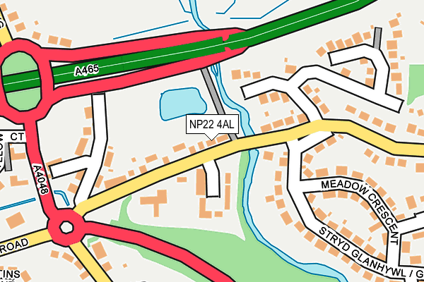 NP22 4AL map - OS OpenMap – Local (Ordnance Survey)