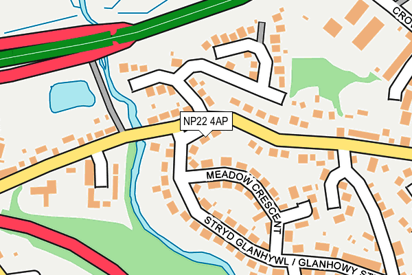 NP22 4AP map - OS OpenMap – Local (Ordnance Survey)