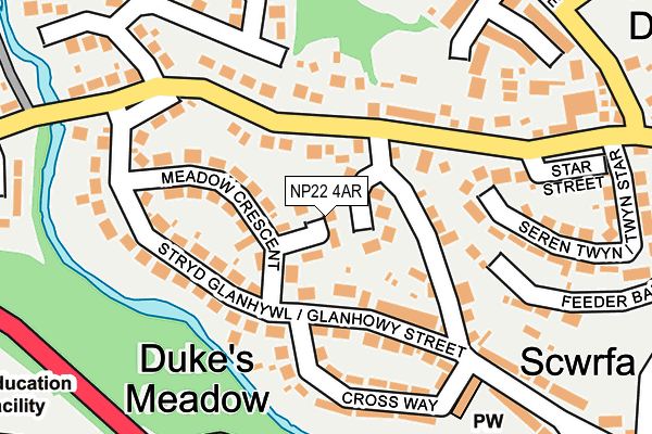 NP22 4AR map - OS OpenMap – Local (Ordnance Survey)