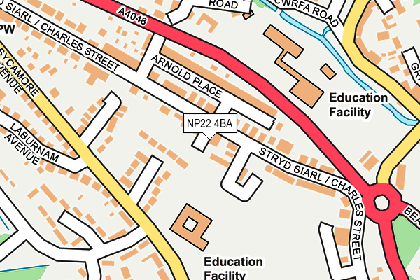 NP22 4BA map - OS OpenMap – Local (Ordnance Survey)