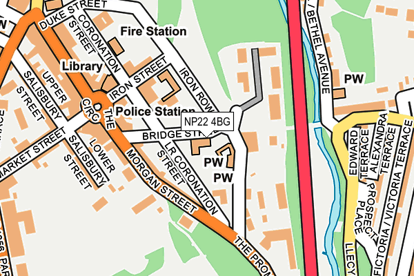 NP22 4BG map - OS OpenMap – Local (Ordnance Survey)