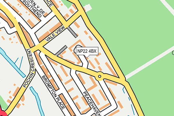 NP22 4BX map - OS OpenMap – Local (Ordnance Survey)