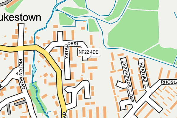 NP22 4DE map - OS OpenMap – Local (Ordnance Survey)