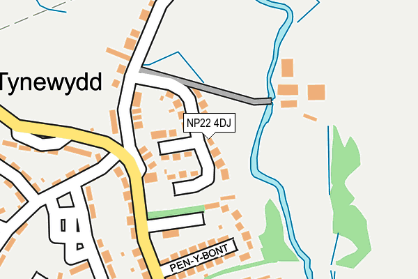 NP22 4DJ map - OS OpenMap – Local (Ordnance Survey)