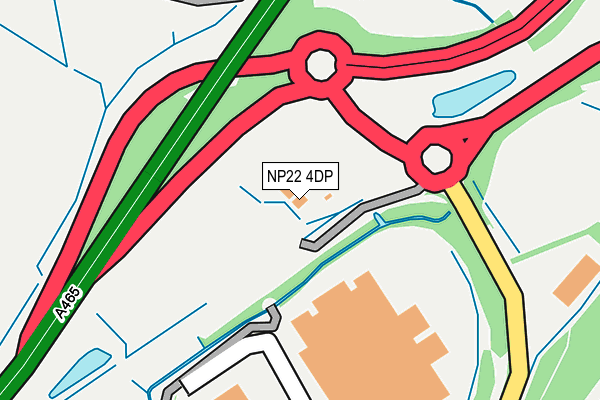 NP22 4DP map - OS OpenMap – Local (Ordnance Survey)
