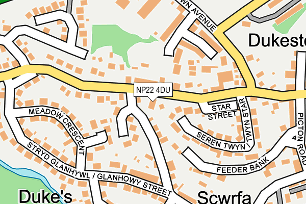 NP22 4DU map - OS OpenMap – Local (Ordnance Survey)