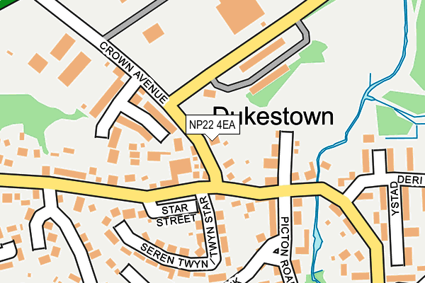 NP22 4EA map - OS OpenMap – Local (Ordnance Survey)