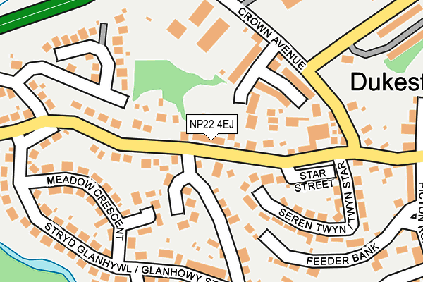 NP22 4EJ map - OS OpenMap – Local (Ordnance Survey)