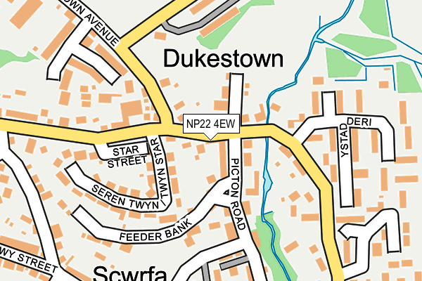 NP22 4EW map - OS OpenMap – Local (Ordnance Survey)