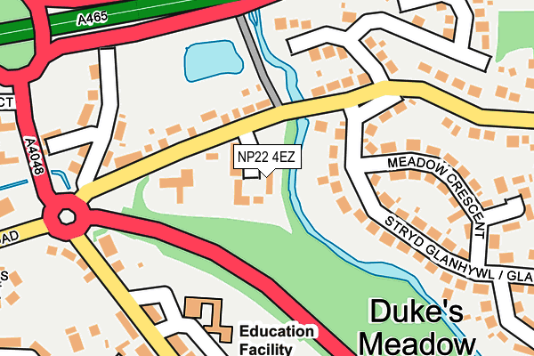 NP22 4EZ map - OS OpenMap – Local (Ordnance Survey)