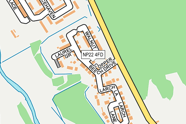 NP22 4FD map - OS OpenMap – Local (Ordnance Survey)