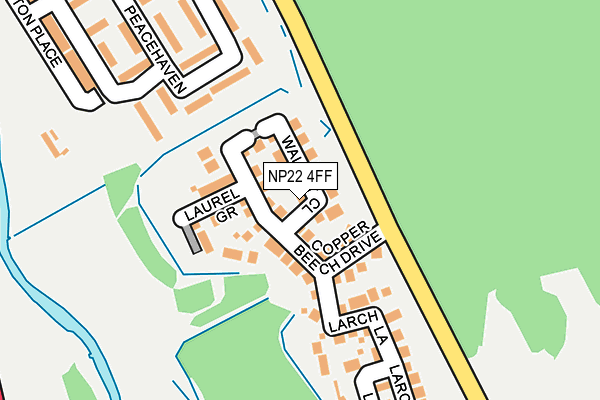 NP22 4FF map - OS OpenMap – Local (Ordnance Survey)