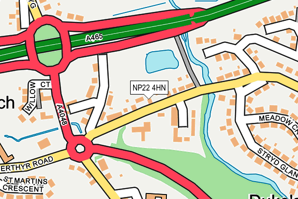 NP22 4HN map - OS OpenMap – Local (Ordnance Survey)