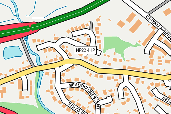 NP22 4HP map - OS OpenMap – Local (Ordnance Survey)