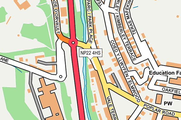 NP22 4HS map - OS OpenMap – Local (Ordnance Survey)