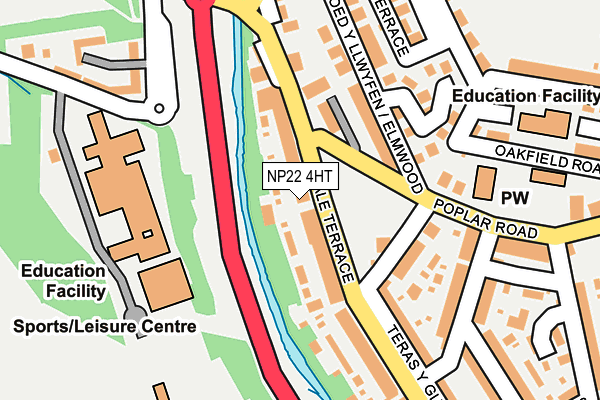 NP22 4HT map - OS OpenMap – Local (Ordnance Survey)