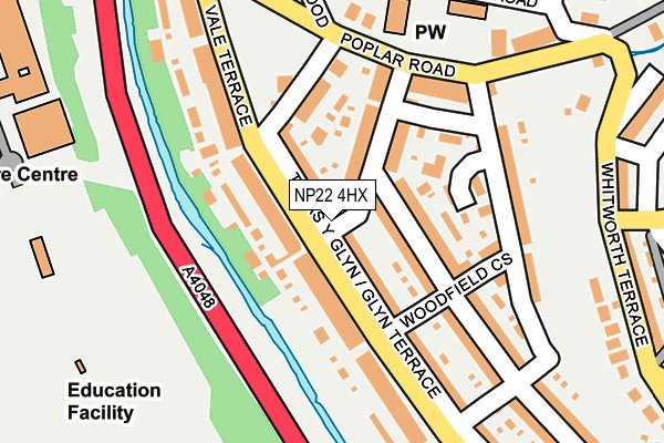 NP22 4HX map - OS OpenMap – Local (Ordnance Survey)