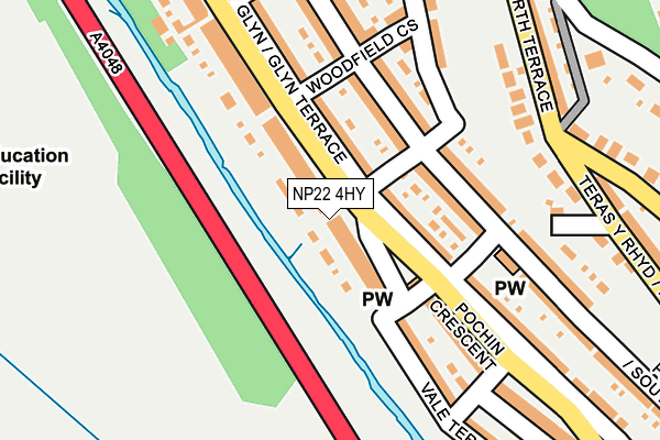 NP22 4HY map - OS OpenMap – Local (Ordnance Survey)