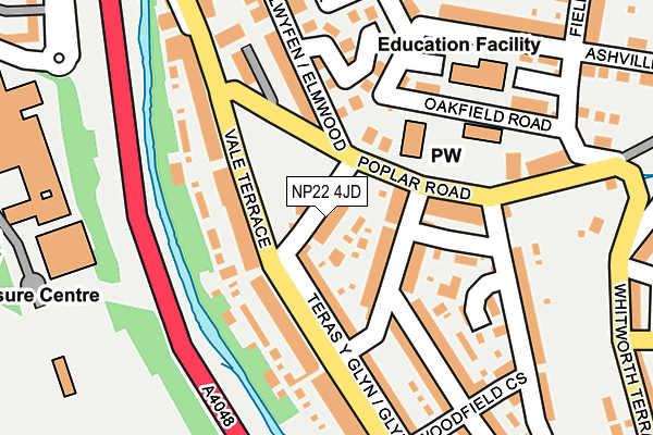 NP22 4JD map - OS OpenMap – Local (Ordnance Survey)