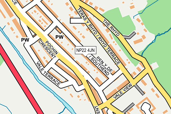 NP22 4JN map - OS OpenMap – Local (Ordnance Survey)