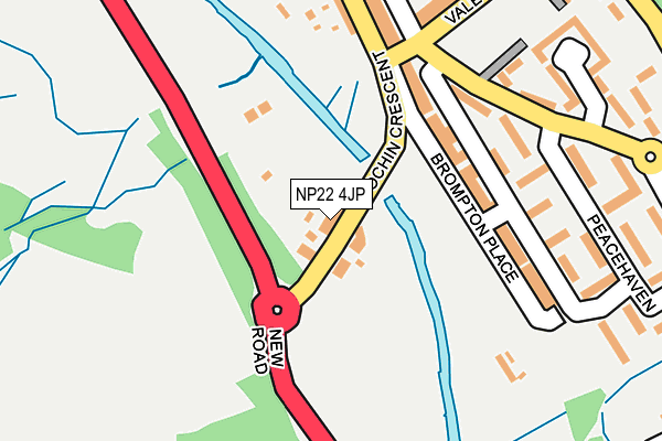 NP22 4JP map - OS OpenMap – Local (Ordnance Survey)