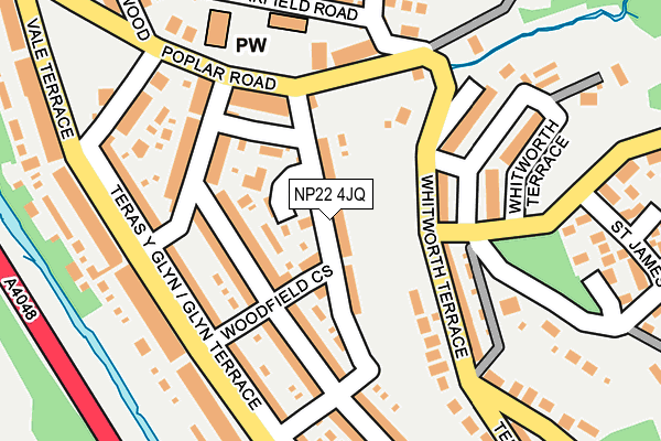 NP22 4JQ map - OS OpenMap – Local (Ordnance Survey)