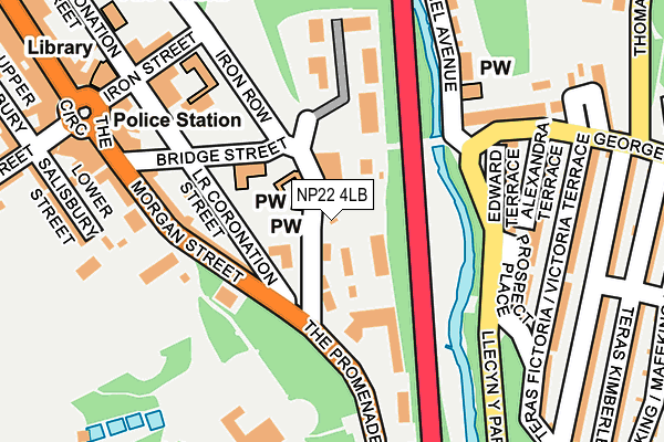 NP22 4LB map - OS OpenMap – Local (Ordnance Survey)