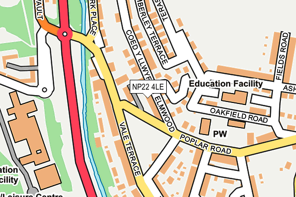 NP22 4LE map - OS OpenMap – Local (Ordnance Survey)