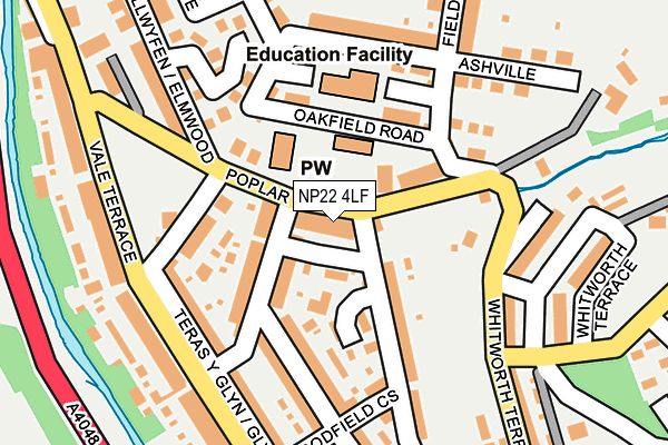 NP22 4LF map - OS OpenMap – Local (Ordnance Survey)