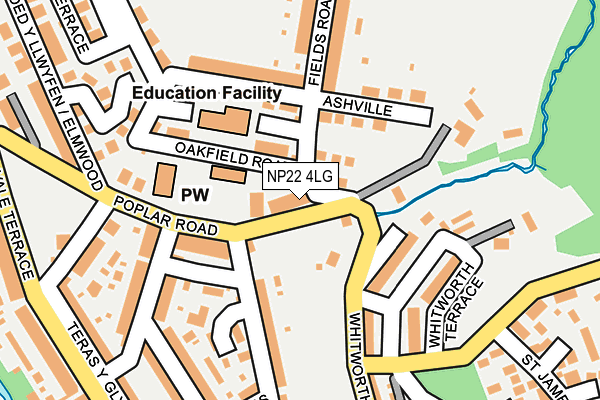 NP22 4LG map - OS OpenMap – Local (Ordnance Survey)