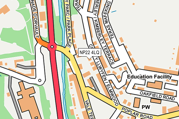 NP22 4LQ map - OS OpenMap – Local (Ordnance Survey)