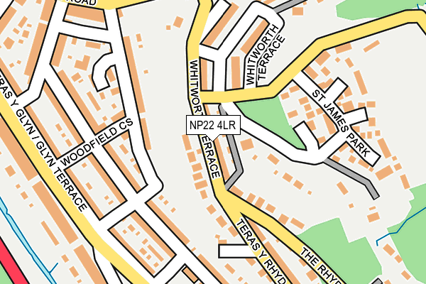 NP22 4LR map - OS OpenMap – Local (Ordnance Survey)