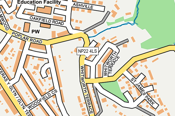 NP22 4LS map - OS OpenMap – Local (Ordnance Survey)