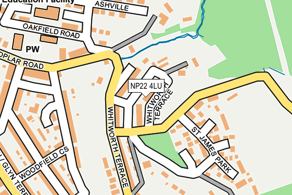 NP22 4LU map - OS OpenMap – Local (Ordnance Survey)