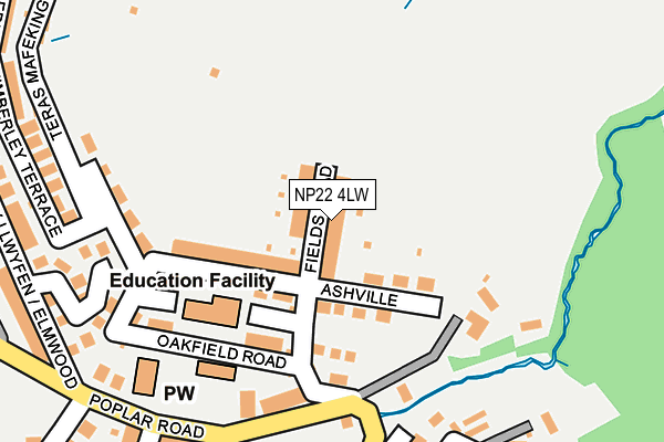 NP22 4LW map - OS OpenMap – Local (Ordnance Survey)
