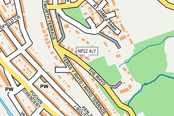 NP22 4LY map - OS OpenMap – Local (Ordnance Survey)