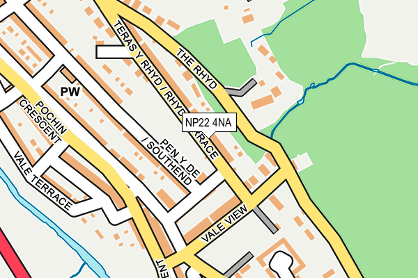 NP22 4NA map - OS OpenMap – Local (Ordnance Survey)