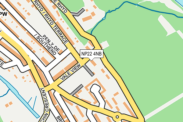 NP22 4NB map - OS OpenMap – Local (Ordnance Survey)