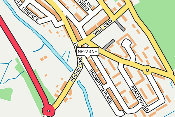 NP22 4NE map - OS OpenMap – Local (Ordnance Survey)