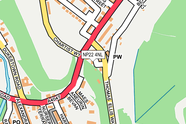 NP22 4NL map - OS OpenMap – Local (Ordnance Survey)