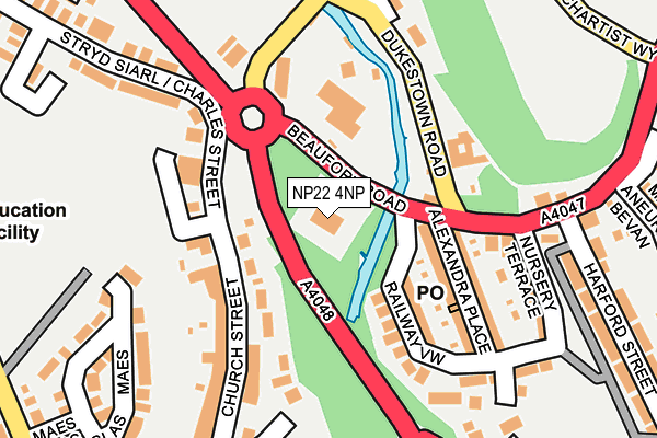 NP22 4NP map - OS OpenMap – Local (Ordnance Survey)