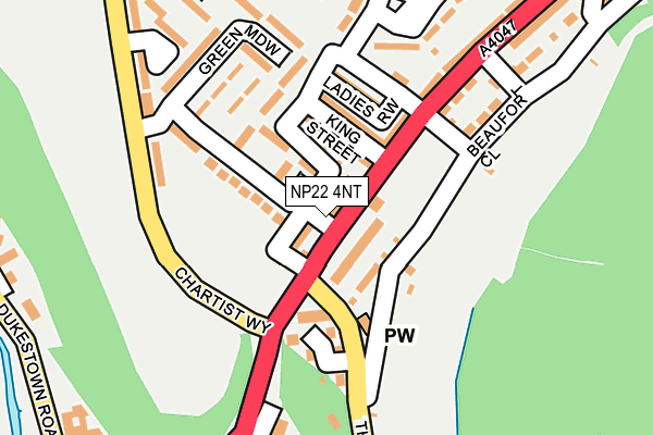NP22 4NT map - OS OpenMap – Local (Ordnance Survey)