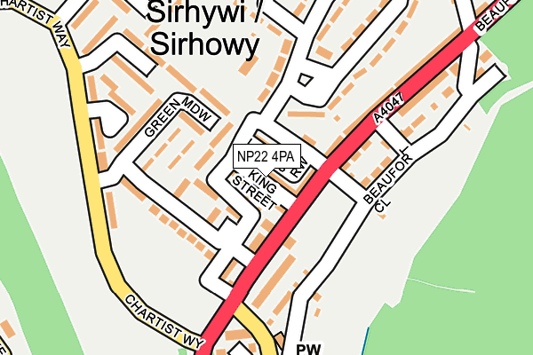 NP22 4PA map - OS OpenMap – Local (Ordnance Survey)