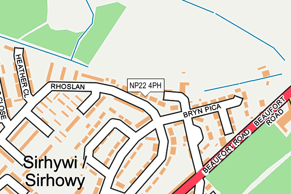 NP22 4PH map - OS OpenMap – Local (Ordnance Survey)