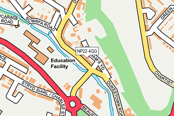 NP22 4QG map - OS OpenMap – Local (Ordnance Survey)