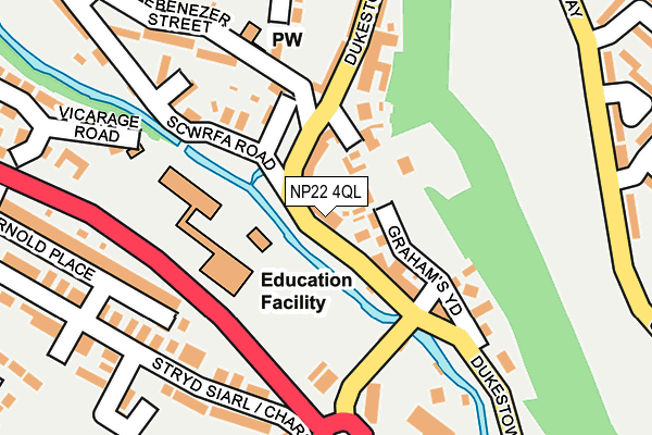 NP22 4QL map - OS OpenMap – Local (Ordnance Survey)